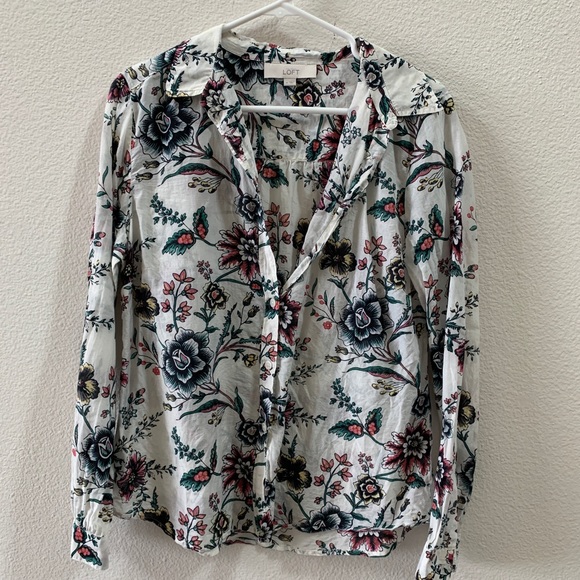LOFT Tops - Ann Taylor LOFT Floral Breezy Button Down Shirt